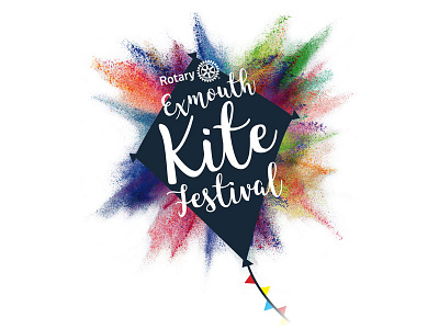 Rotary Exmouth Kite Festival - logo devon exmouth identity kite logo rotary uk