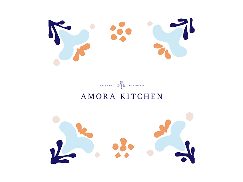 Amora Kitchen animation brand branding gif identity illustration logo pattern tile