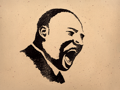 Martin Luther King Jr. brown illustration paper