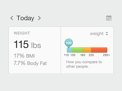 Weight Report graph gray grey iphone stats