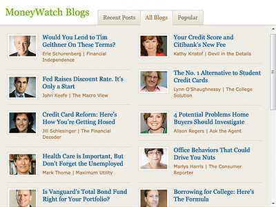 Money Watch Bloggers Modal 2 blogs brown cbs lists moneywatch