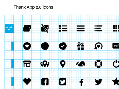 Thanx icons 2.1 glyphs icons pictogram pictograph webfonts