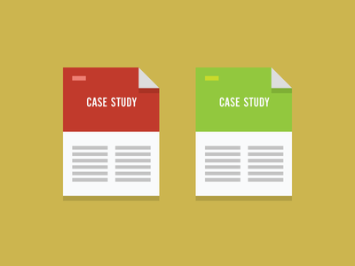 Case Study Promo document flat illustration paper