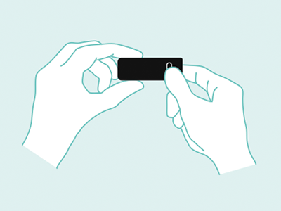 Device Interface fitbit illustration instructional teal