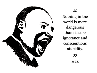 MLK black and white illustration martin luther king jr. quote