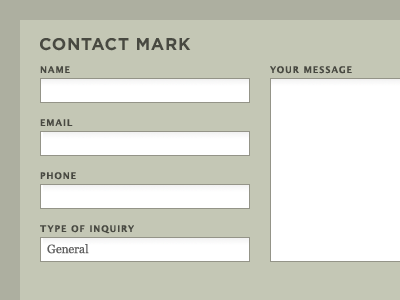 Contact 1 contact form green olive