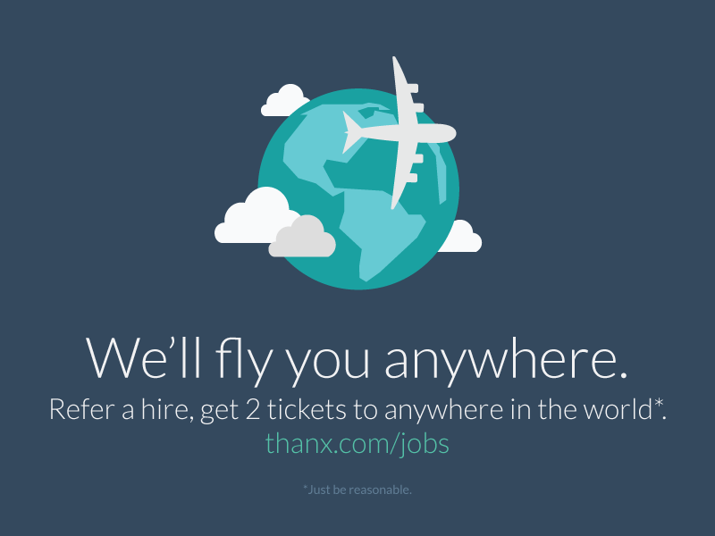 Fly Anywhere By Mark Bult For Thanx On Dribbble