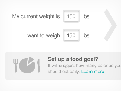 Food Goal 1 fitbit icons ui white