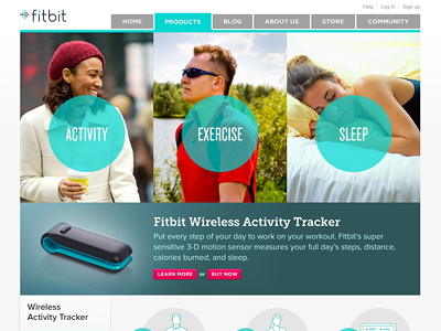 Product Page Concept fitbit product page