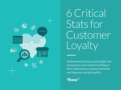 6 Critical Stats eBook collateral ebook flat illustration loyalty publication rewards stats thanx