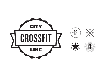 CrossFit City Line Logo 2 crossfit crossfit city line gym logo seal star