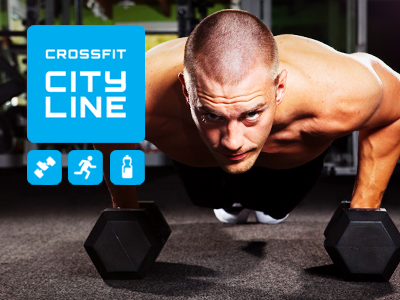 CrossFit City Line Logo 1b crossfit crossfit city line cyan gym logo