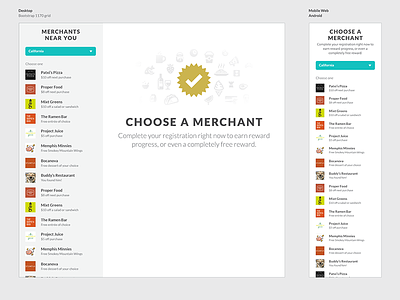 Thanx Mobile Web, Choose Merchant