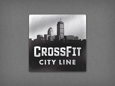 Crossfit City Line Logo 5e crossfit crossfit city line gray gym logo metal texture