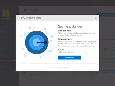 How Campaigns Work marketing modal thanx ui