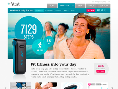 Product Page 1b Overview fitbit landing page product page