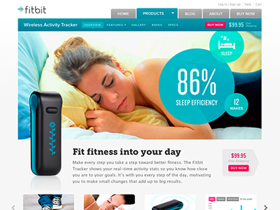 Product Page 1d Overview fitbit landing page product page