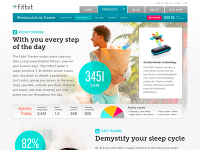 Product Page 2 Features fitbit landing page product page