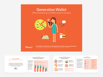 Thanx Pizza Campaign eBook 2 data vis ebook flat graphs illustration layout marketing publication