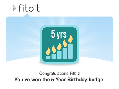 Fitbit 5yr badge badge birthday candle fitbit icon