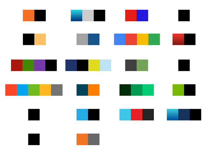 Competitive Analysis: Colors branding palettes swatches compare colors