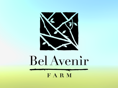 Bel Avenir WIP logo 2 branch didot farm logo organic silhouette