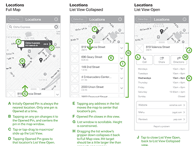 Thanx Locations wireframes app ios iphone map mobile thanx ui ux wireframe