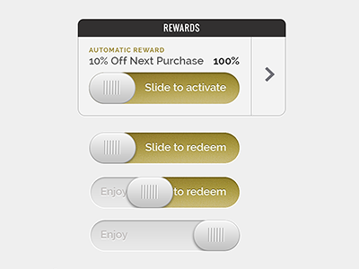 Thanx slider gold ios iphone app loyalty mobil rewards slider specs thanx ui