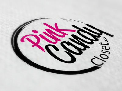 Pink Candy Closet Logo clothing design graphic logo pink print textile