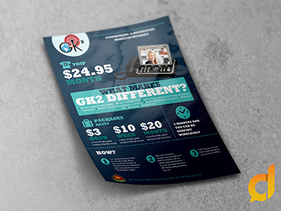 Flyer Design for GK2 brochure design flyer design illustrator infographics photoshop print voip