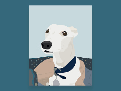 Whippet Illustration - Bailey animals cute dog illustration illustrator pet whipped cream whippet