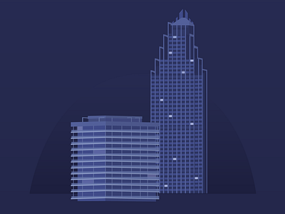 Purple Buildings Illustration