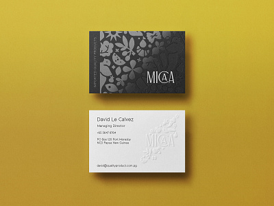 MICAA Business Cards branding design logo