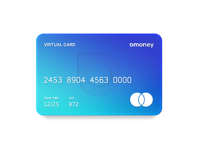 OMONEY Virtual Card app branding design logo ui