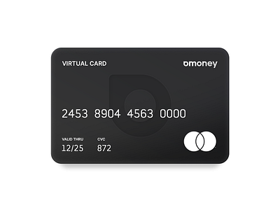 OMONEY Virtual card app branding design logo minimal ui