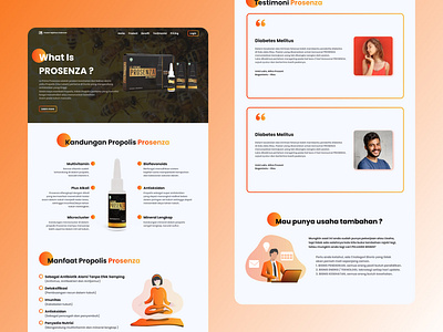 Product Herbal Landing Page UI herbal landing page orange product ui website