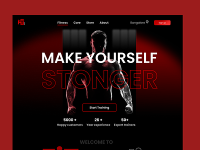 Fitness Studio landing page