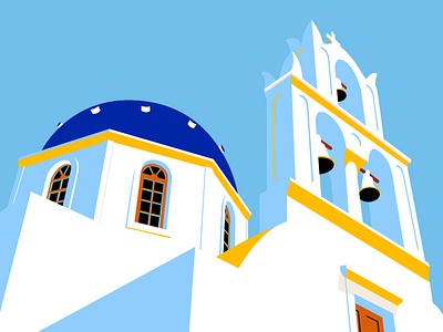 Santorini architecture art design graphics greece greek illustration minimal santorini santorini island santorinigreece