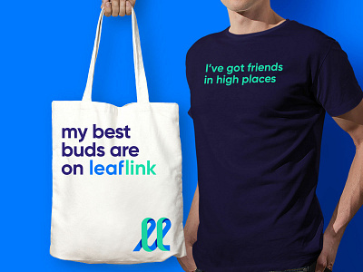 LeafLink Swag cannabis copywriting fintech merch design messaging swag