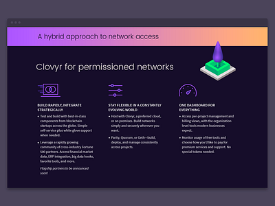 Clovyr for permissioned networks block chain blockchain branding crypto design fintech icon illustration ui ux vector website