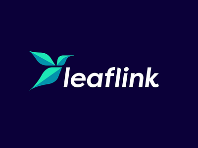 Abandoned concept for LeafLink bird logo branding cannabis cannabis logo fintech icon leaf logo logo saas logo typography vector