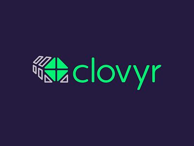 Clovyr abandoned logo block chain blockchain branding crypto design fintech flat identity design logo logo design typography vector