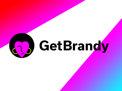 Getbrandy Logo branding character character icon design face identity identity design logo logo design swiss design tech logo typography vector woman woman logo