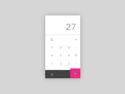 Daily UI Challenge #004 - Calculator