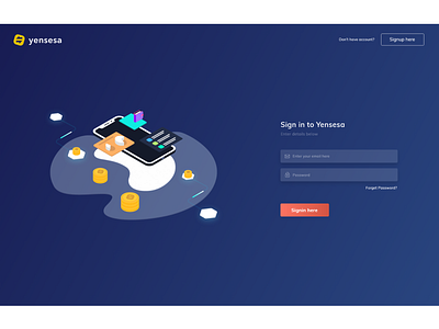 Yensesa - Login crypto currency crypto exchange crypto wallet design experince design illustrations login design login form login page login screen ui ui design user experience ux ux ui ux design uxdesign uxui vector website design