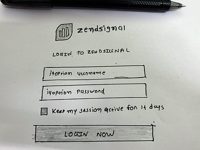 Login - Zendsignal app concept design drawing experince design login page login screen minimal photo user experience ux ux ui ux design vector web website website design wireframe wireframes wireframing