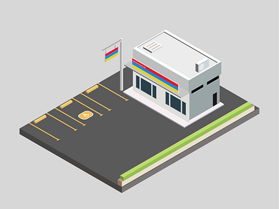 Minimarket Isometric 2d 3d branding design graphic design illustration indomaret isometric logo minimarket ui vector