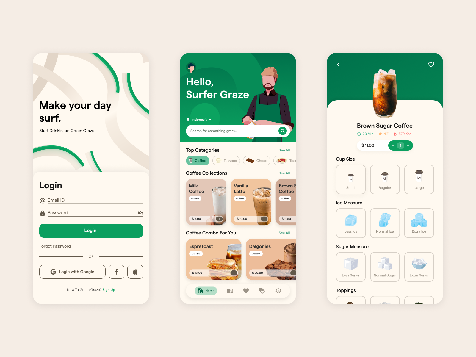 Green Graze - Food Delivery App by Abqary Nasution on Dribbble