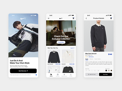 Nike+ - Fashion App app design fashion nike online shop sportswear ui