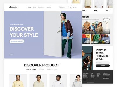 Equalize - Fashion Marketplace design desktop e commerce fashion marketplace online ui web